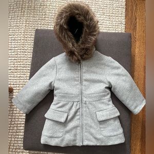 Jacadi Grey Wool Coat Size 18mos
